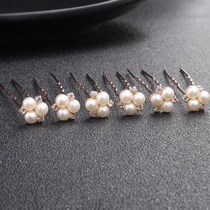 New | Elegant And Luxury Bridal Hair Pins | 5 piece - Gold Rhinestone & pearls